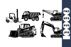 Construction Machinery Silhouettes Vector Pack Product Image 1