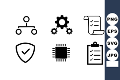 Business and Technology Icons Set with Checklist Product Image 1