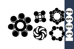 Abstract Circular Shapes Vector Illustration with Rings and Product Image 1