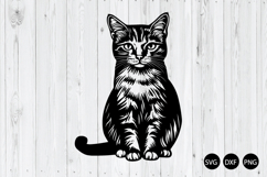 Tabby Cat SVG, Cute Tabby Cat SVG, Cat SVG, Animal SVG Product Image 1