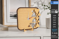 Table Clock Laser Cut | Desktop Clock | Home Decor | Office Product Image 1