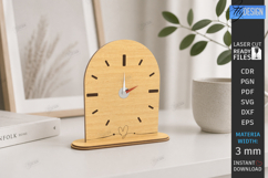 Wooden Table Clock Laser Cut Bundle | Desktop Clock Stand Product Image 19