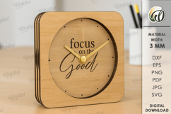 Table Clock Bundle Laser Cut. Stand Decor SVG Product Image 10