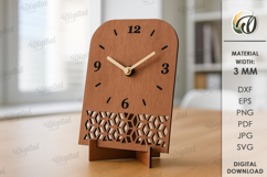 Table Clock Bundle Laser Cut. Stand Decor SVG Product Image 11