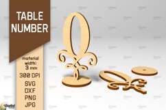 Table Number SVG. Wedding Table Number Laser Cut. Number 0 Product Image 1