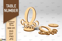 Table Number SVG. Wedding Table Number Laser Cut. Number 0 Product Image 1