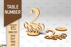 Table Numbers SVG Bundle. Wedding Table Numbers Laser Cut Product Image 4