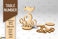 Table Numbers SVG Bundle. Wedding Table Numbers Laser Cut Product Image 5