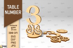 Table Numbers SVG Bundle. Wedding Table Numbers Laser Cut Product Image 5