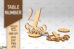 Table Numbers SVG Bundle. Wedding Table Numbers Laser Cut Product Image 6
