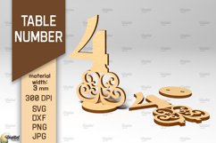 Table Numbers SVG Bundle. Wedding Table Numbers Laser Cut Product Image 6