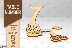 Table Numbers SVG Bundle. Wedding Table Numbers Laser Cut Product Image 9