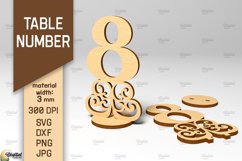 Table Number SVG. Wedding Table Number Laser Cut. Number 8 Product Image 1