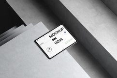 Tablet Mockup on Concrete Stair Background Product Image 3