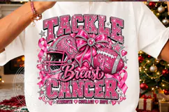 Tackle Breast Cancer Football PNG Shirt Product Image 3