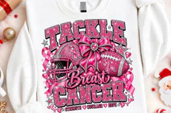 Tackle Breast Cancer Football PNG Shirt Product Image 4