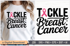 Tackle Breast Cancer SVG | Breast Cancer Awareness SVG Product Image 1