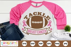 Tackle Breast Cancer Football SVG Product Image 1