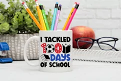 Tackled 100 Days Of School SVG, School SVG Design Product Image 2