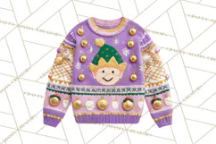 Ugly Christmas Sweater PNG Clipart, Funny Holiday Art Product Image 4