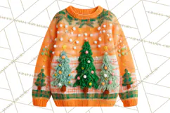 Ugly Christmas Sweater PNG Clipart, Funny Holiday Art Product Image 3