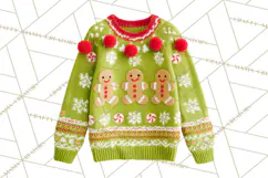 Ugly Christmas Sweater PNG Clipart, Funny Holiday Art Product Image 3