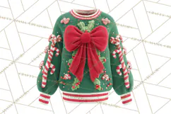 Ugly Christmas Sweater PNG Clipart, Funny Holiday Art Product Image 2