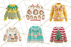 Ugly Christmas Sweaters PNG Clipart, Funny Holiday Art Product Image 2