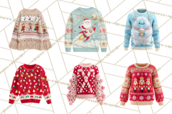 Ugly Christmas Sweaters PNG Clipart, Funny Holiday Art Product Image 5