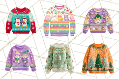 Ugly Christmas Sweaters PNG Clipart, Funny Holiday Art Product Image 6