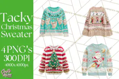 Ugly Christmas Sweater PNG Clipart, Funny Holiday Art Product Image 1