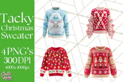 Ugly Christmas Sweater PNG Clipart, Funny Holiday Art Product Image 1