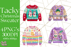 Ugly Christmas Sweater PNG Clipart, Funny Holiday Art Product Image 1