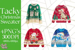 Ugly Christmas Sweater PNG Clipart, Funny Holiday Art Product Image 1