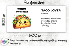 Funny Taco Lover Definition Mug Wrap, Mexican Food Lover Mug Product Image 2