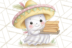 Taco Ghost Clipart PNG, Mexican Fiesta Clip Art Product Image 2