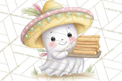 Taco Ghost Clipart PNG, Mexican Fiesta Clip Art Product Image 2