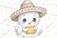 Taco Ghost Clipart PNG, Mexican Fiesta Clip Art Product Image 4