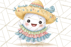 Taco Ghost Clipart PNG, Mexican Fiesta Clip Art Product Image 2