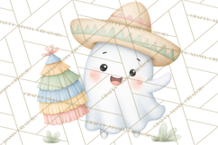 Taco Ghost Clipart PNG, Mexican Fiesta Clip Art Product Image 4