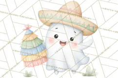 Taco Ghost Clipart PNG, Mexican Fiesta Clip Art Product Image 4