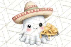 Taco Ghost Clipart PNG, Mexican Fiesta Clip Art Product Image 5