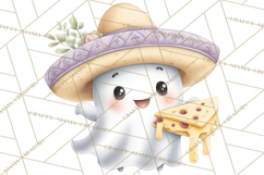 Taco Ghost Clipart PNG, Mexican Fiesta Clip Art Product Image 2