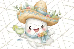 Taco Ghost Clipart PNG, Mexican Fiesta Clip Art Product Image 2