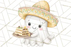 Taco Ghost Clipart PNG, Mexican Fiesta Clip Art Product Image 4