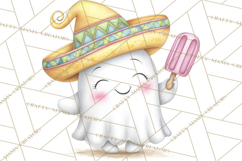 Taco Ghost Clipart PNG, Mexican Fiesta Clip Art Product Image 5
