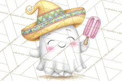 Taco Ghost Clipart PNG, Mexican Fiesta Clip Art Product Image 5