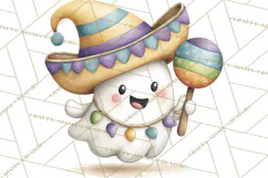 Taco Ghost Clipart PNG, Mexican Fiesta Clip Art Product Image 3