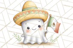 Taco Ghost Clipart PNG, Mexican Fiesta Clip Art Product Image 4