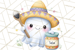 Taco Ghost Clipart PNG, Mexican Fiesta Clip Art Product Image 5